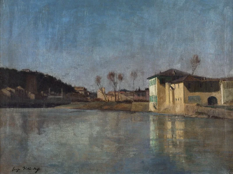 1868-Georges Charles Victor Léopold Hugo - Veduta dei dintorni di Firenze